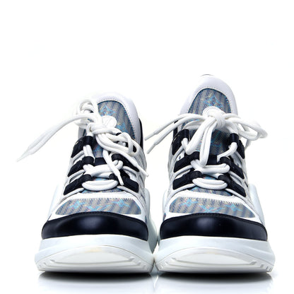 Louis Vuitton Calfskin Nylon LV Pop Archlight Sneaker 40 Blue 2 of 11