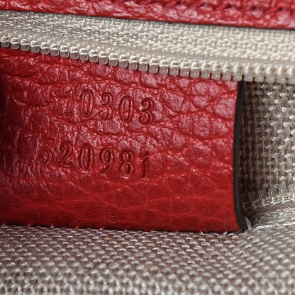 Gucci Dollar Calfskin Interlocking G Shoulder Bag Red 7 of 10