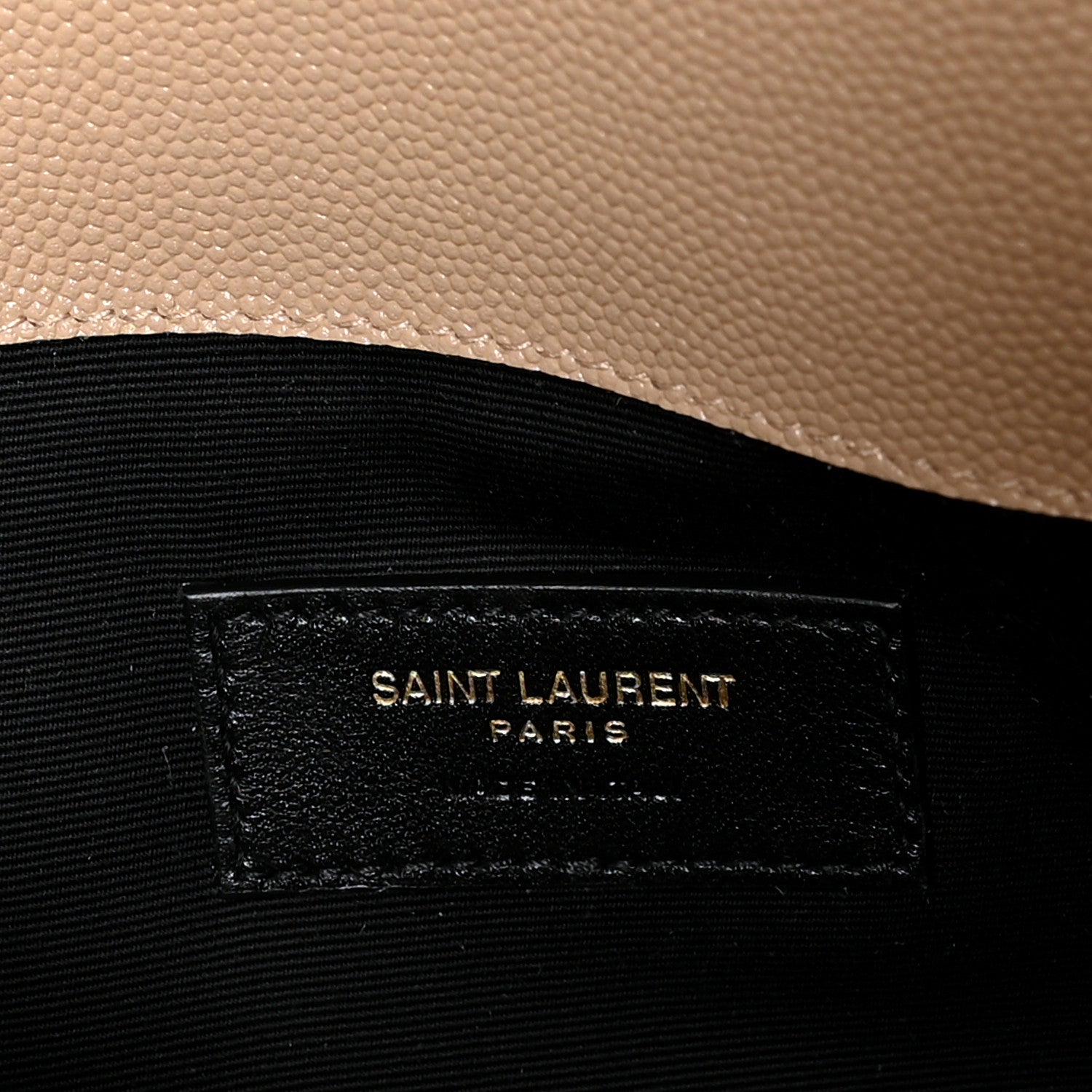 Saint Laurent Grain De Poudre Uptown Pouch Dark Latte 6 of 9