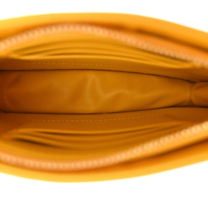 Christian Dior Calfskin Cannage Caro Zipped Pouch With Chain Sunny Yellow 5 of 10