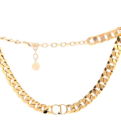 Christian Dior Metal CD Choker Necklace Gold 1 of 5