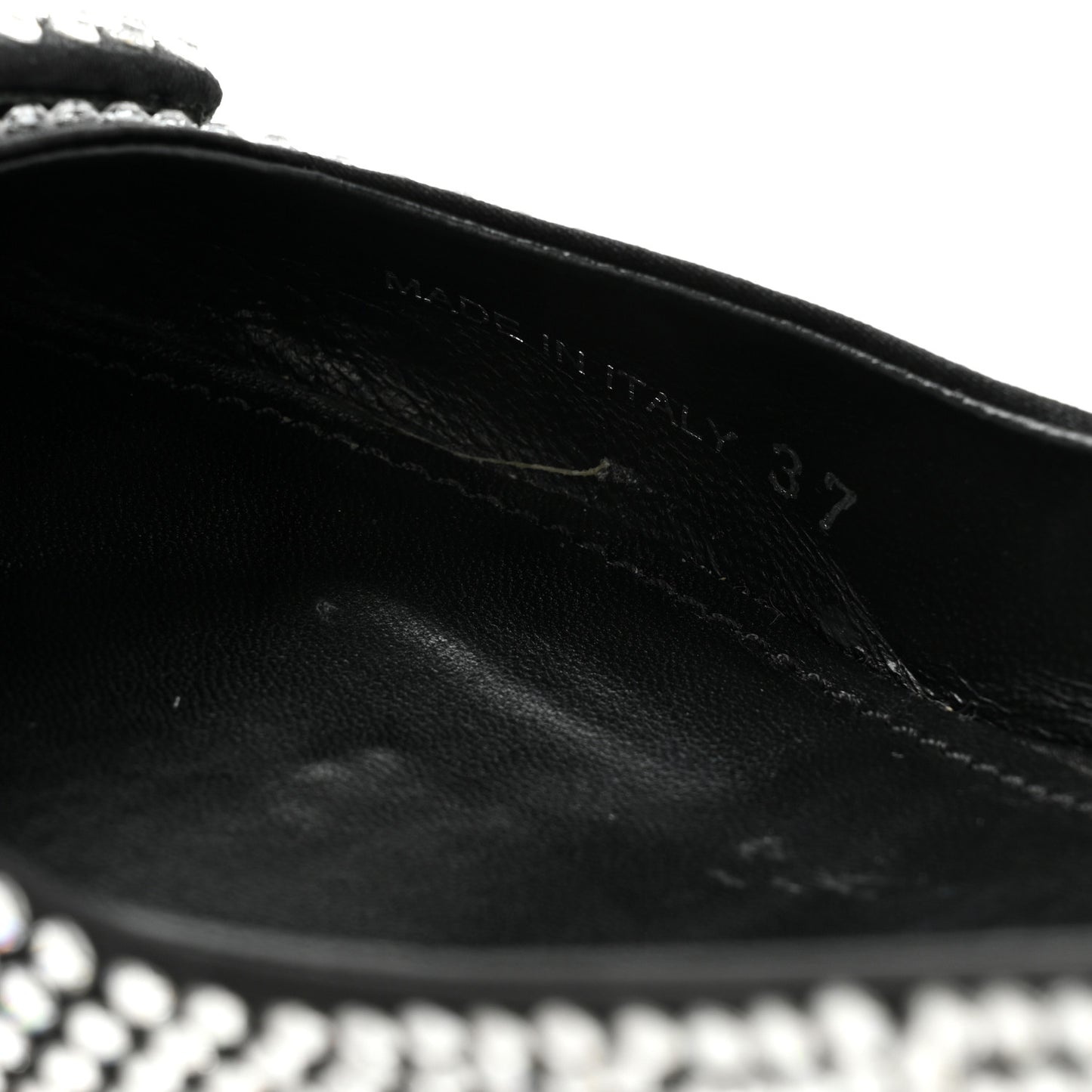 Satin Crystal Logo 45mm Slingback Pumps 37 Cristal