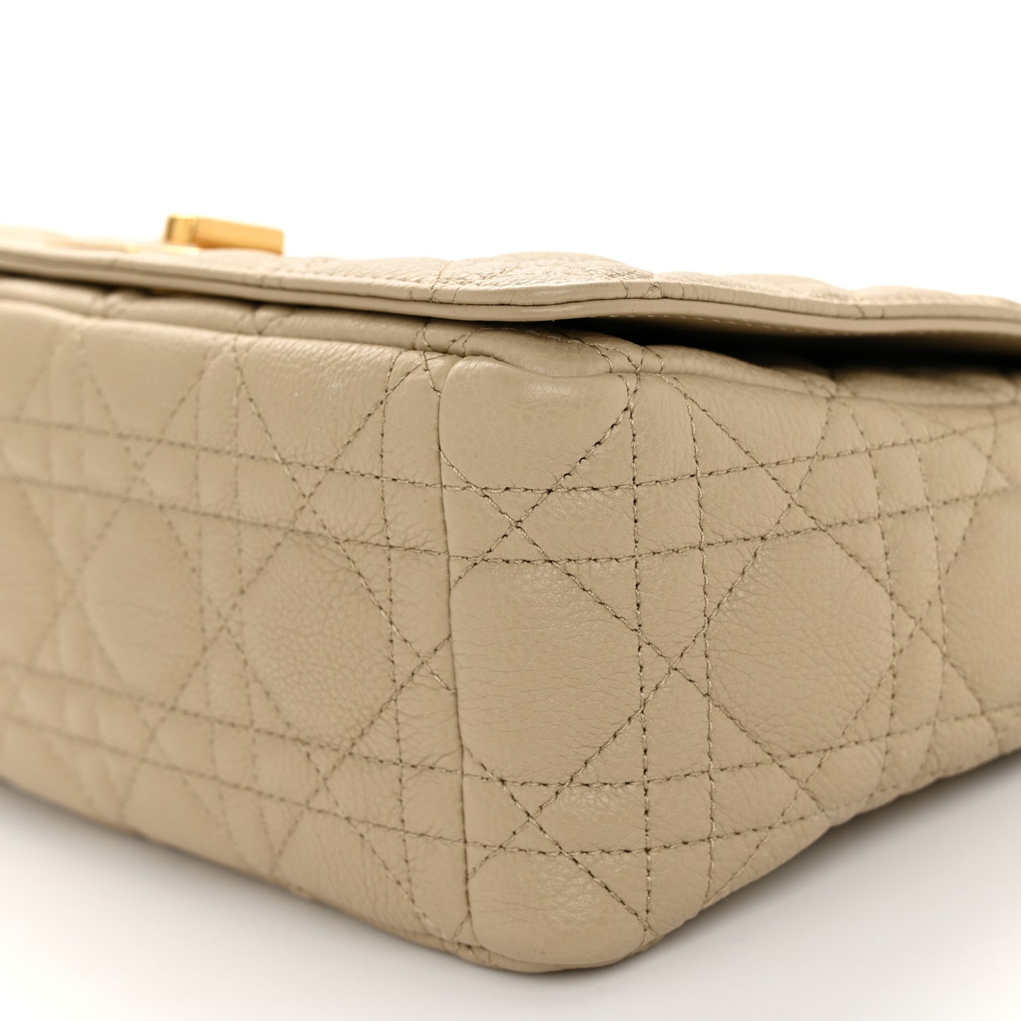 Supple Calfskin Cannage Medium Caro Bag Beige