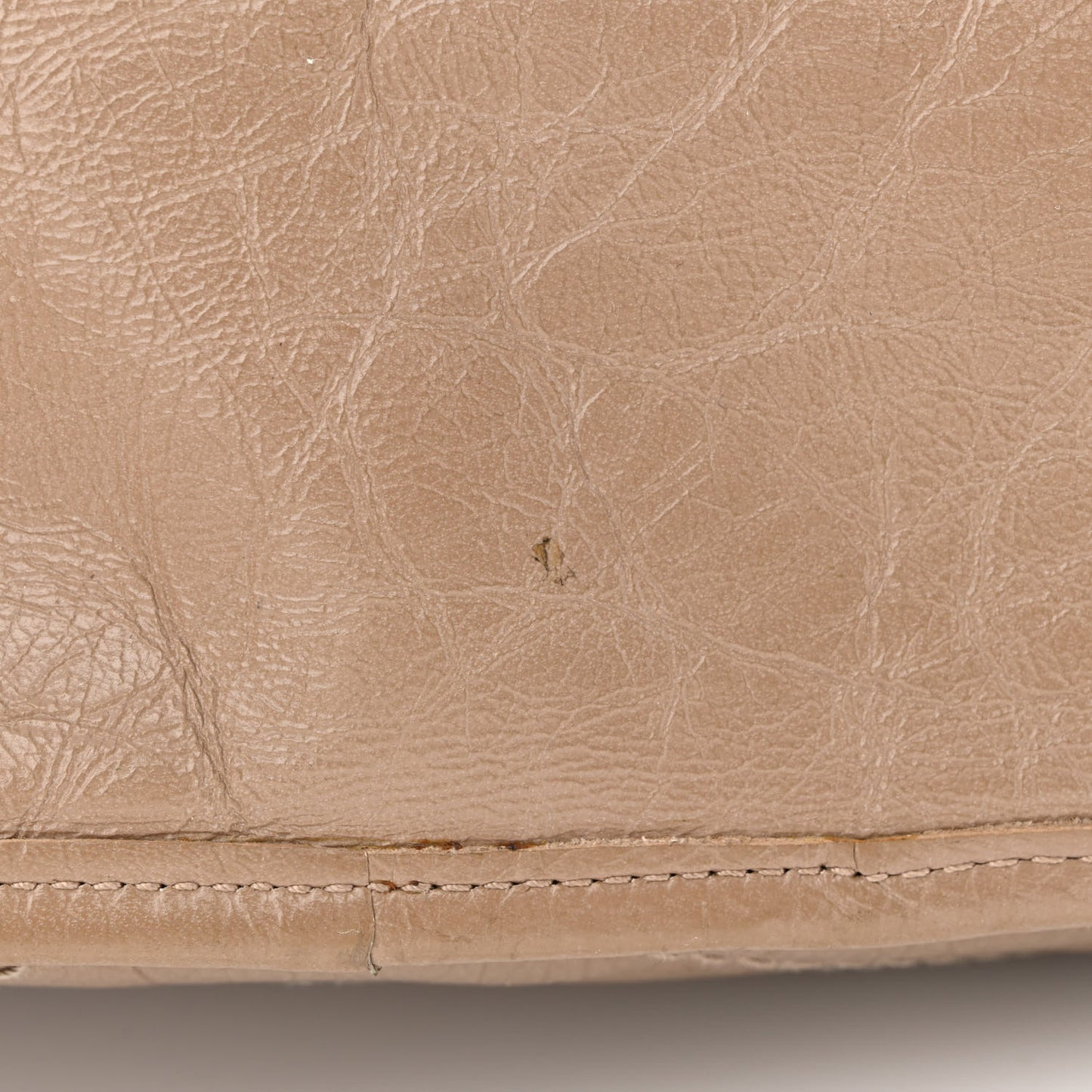 Crinkled Calfskin Matelasse Monogram Large Niki Chain Satchel Light Taupe