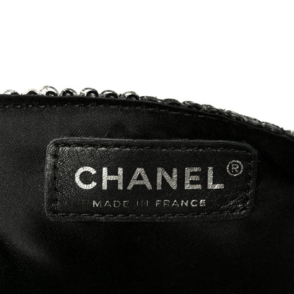 Chanel Sequin East West Flap Dark Silver 7 of 11