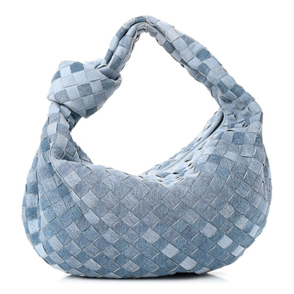 Bottega Veneta Nappa Denim Effect Intrecciato Teen Jodie Hobo Denim 1 of 11