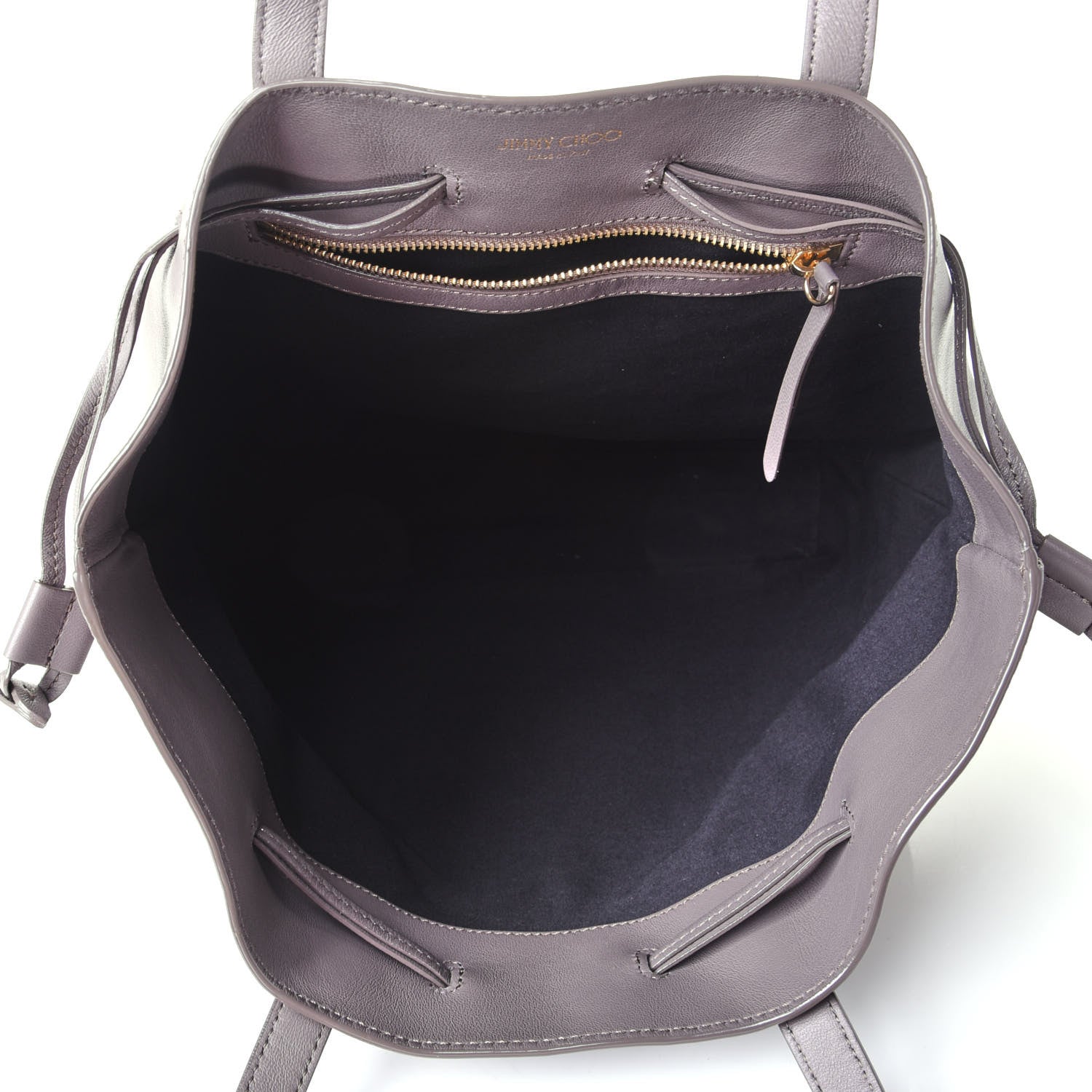 Jimmy Choo Calfskin Barra Tote Grey 5 of 10