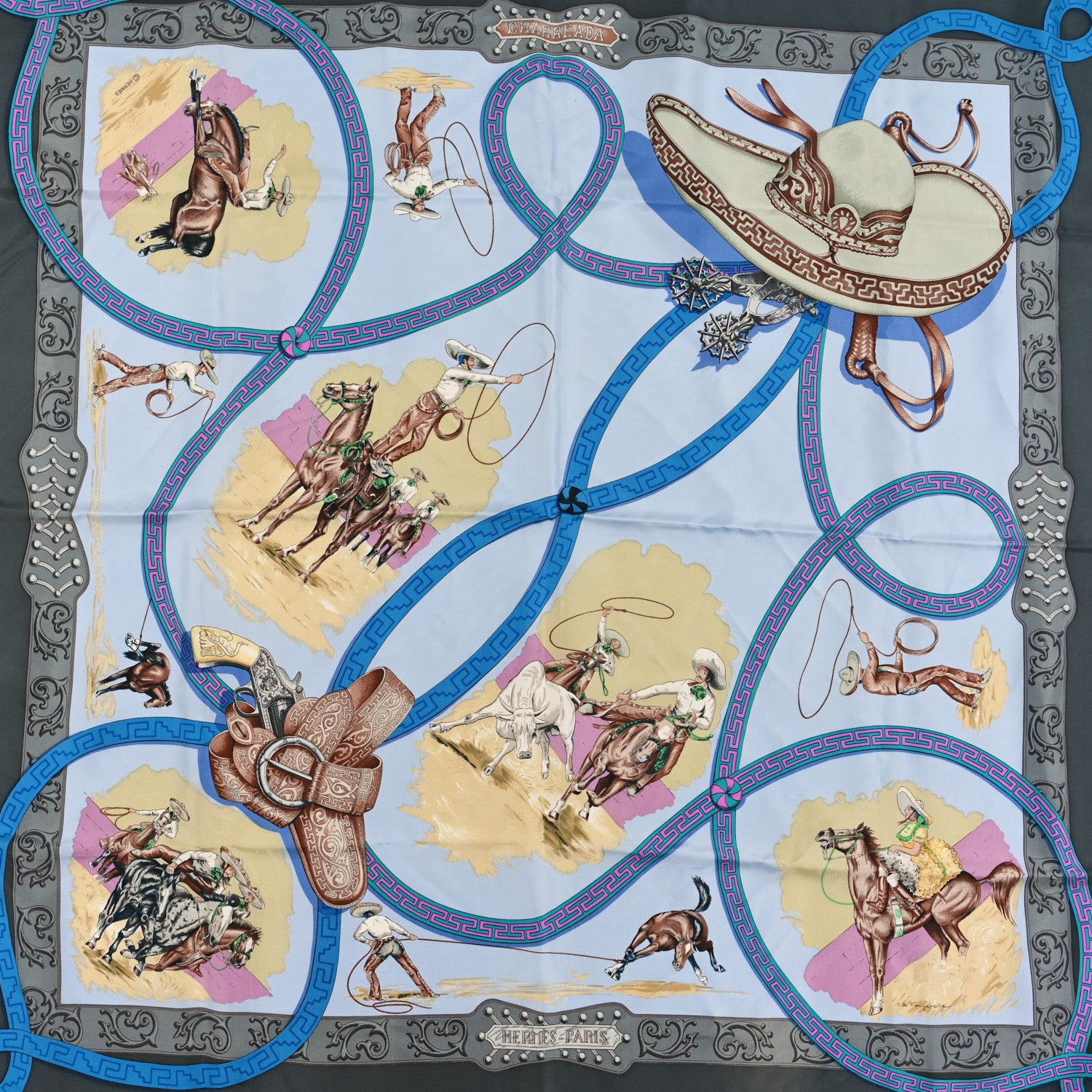 Hermes Silk Charreada Scarf 90 2 of 3