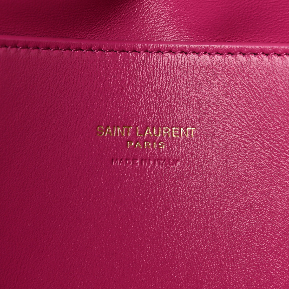 Saint Laurent Smooth Calfskin Suede Medium Reversible Monogram Kate Satchel Rose Rubis 10 of 18