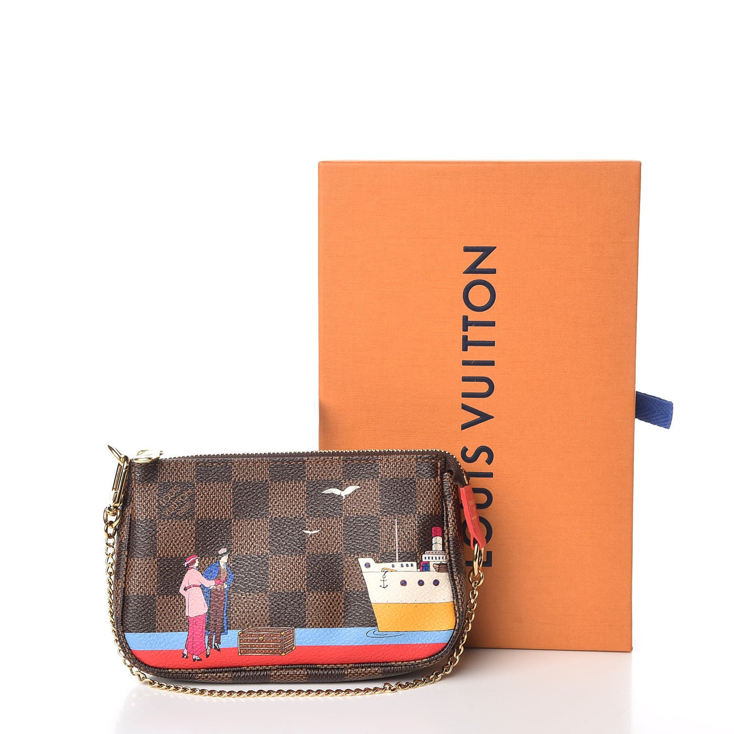Damier Ebene 2016 Christmas Animation Mini Pochette Accessories