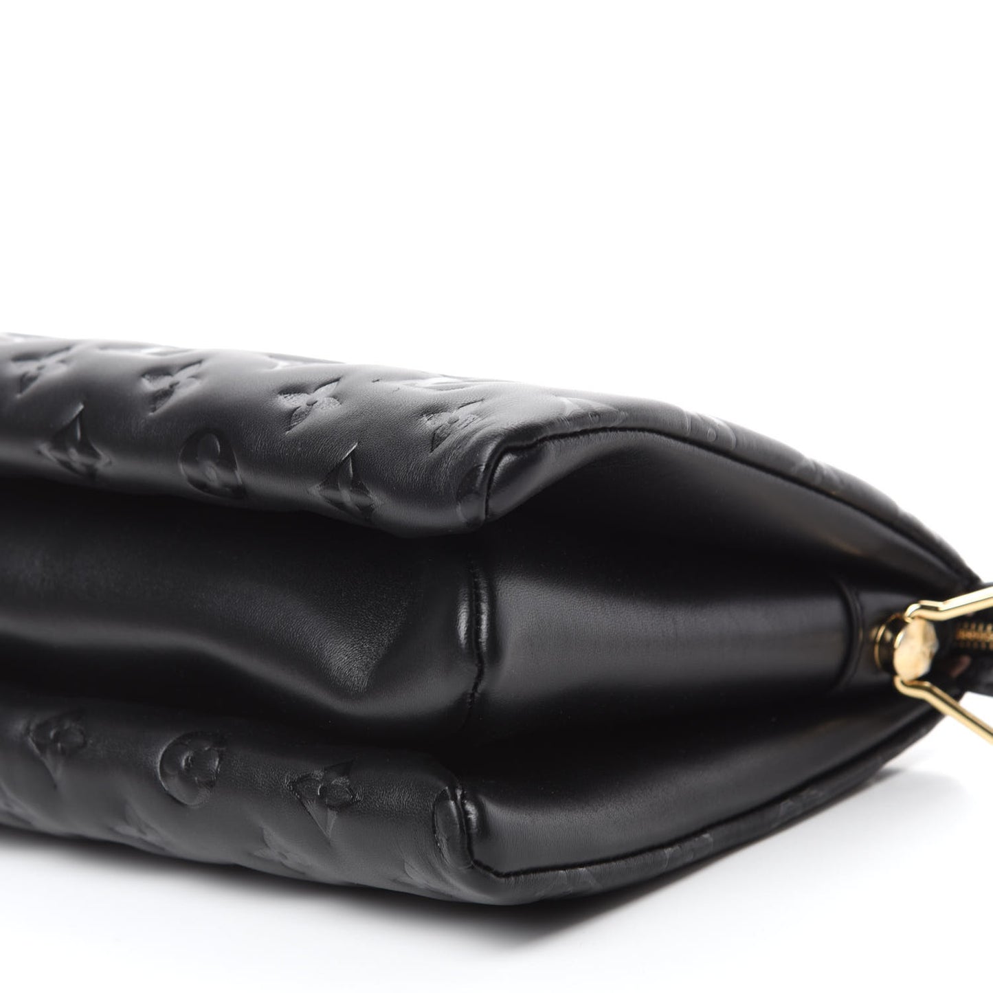 Lambskin Embossed Monogram Coussin PM Black