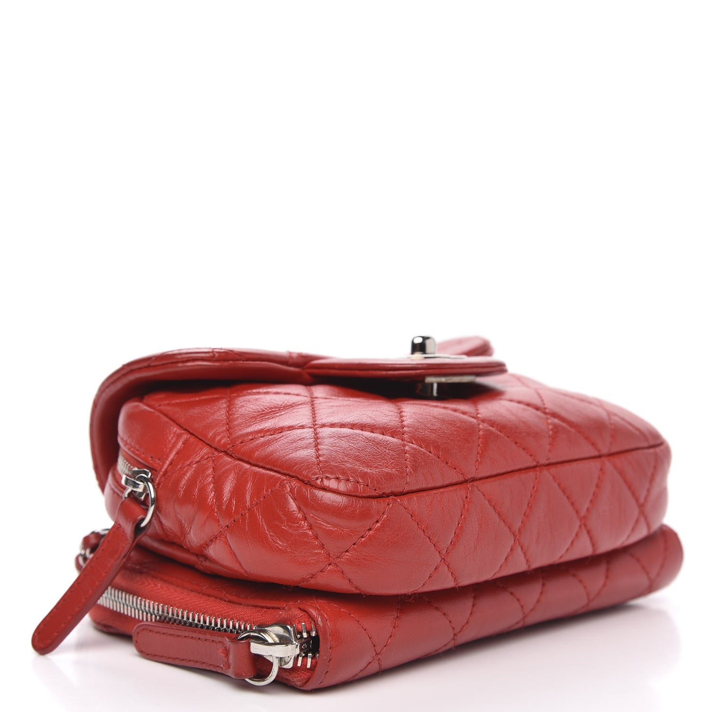 Lambskin Quilted WOC Mini Flap Red
