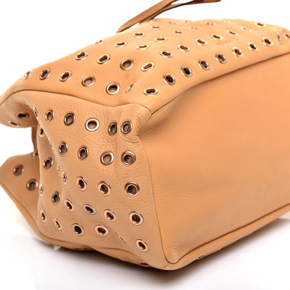 Prada Daino Borchie Grommet Bucket Bag Miele 6 of 12