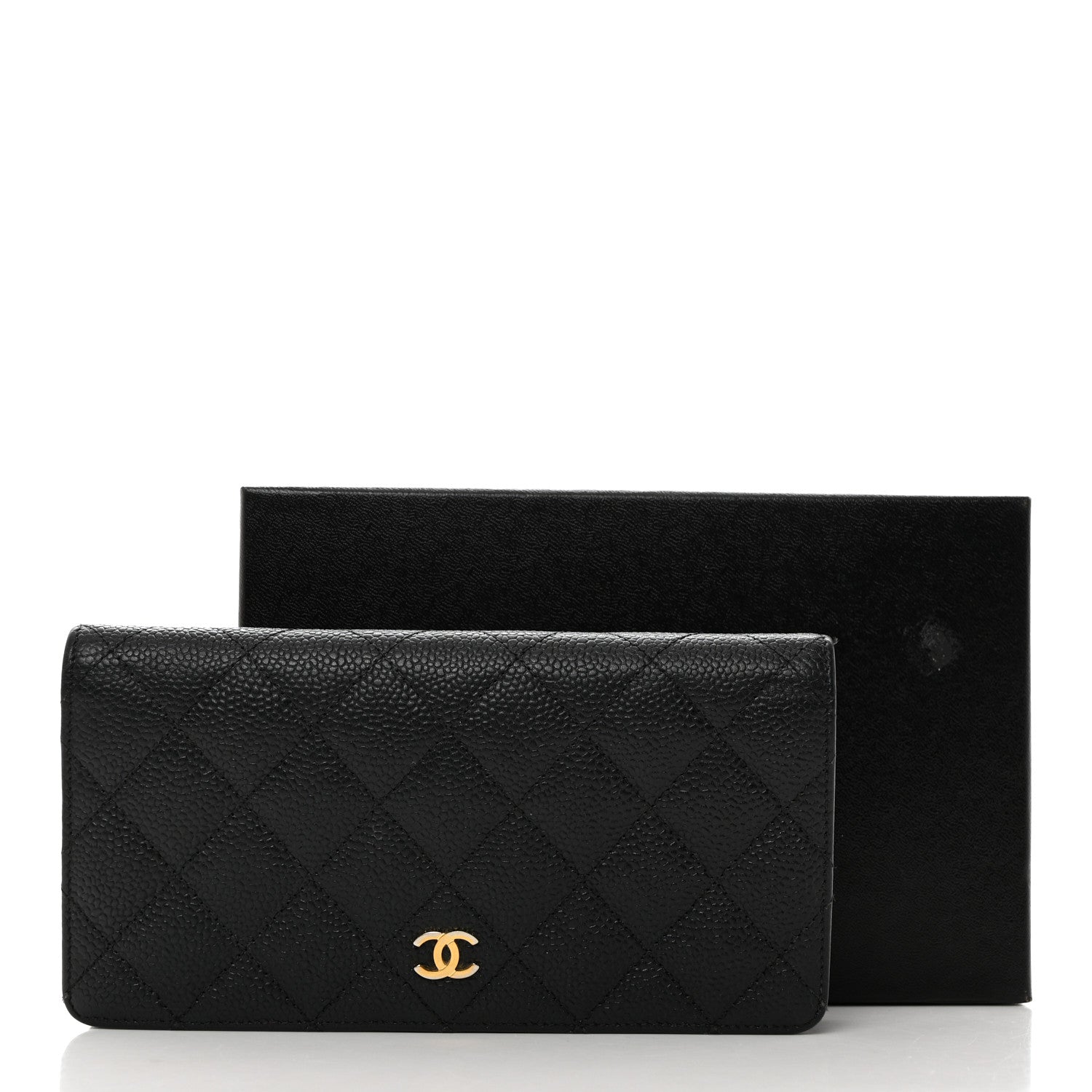 Chanel Caviar Quilted Yen Wallet Black 12 of 12
