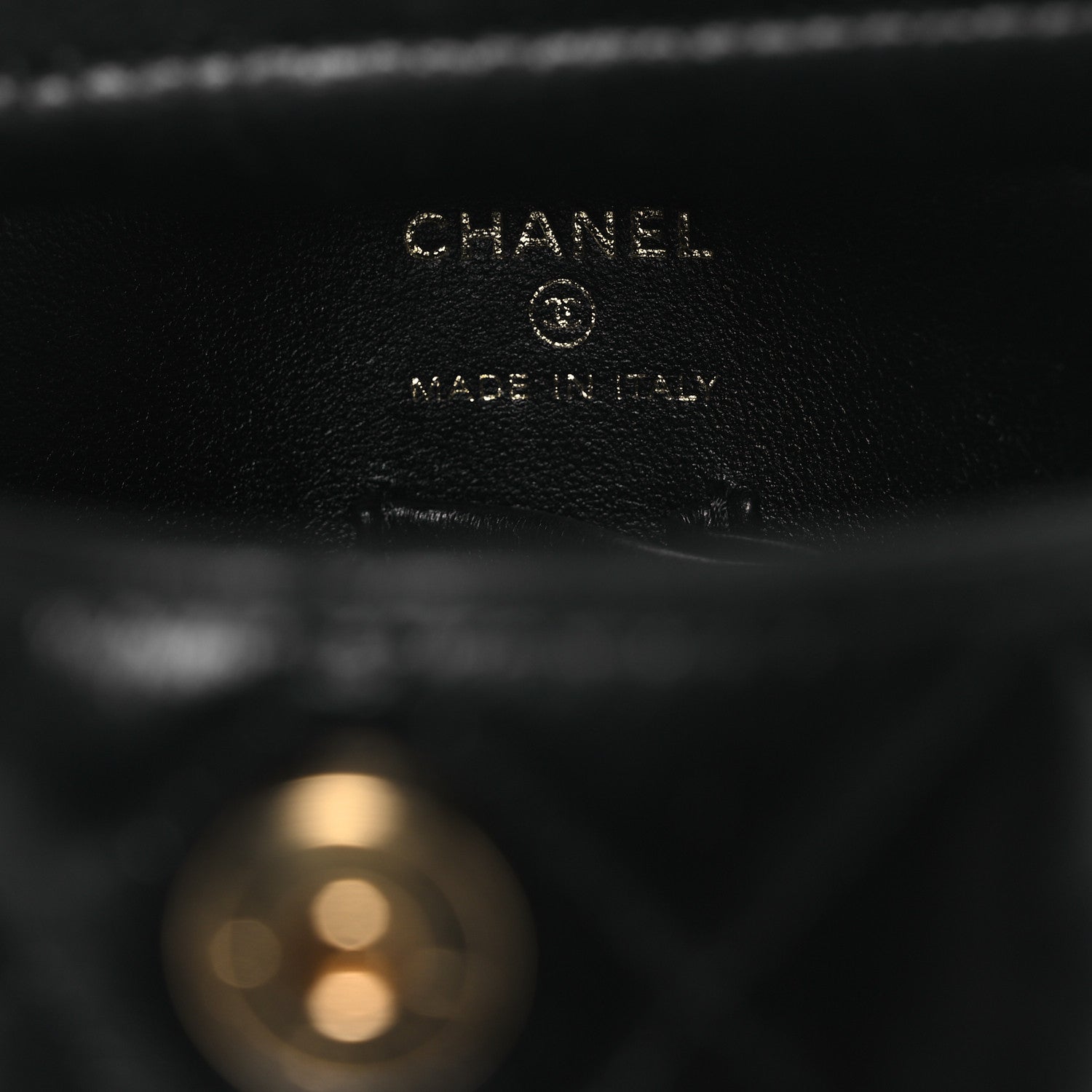 Chanel Lambskin Quilted Chain Top Handle Vanity With Chain  Black 6 of 10