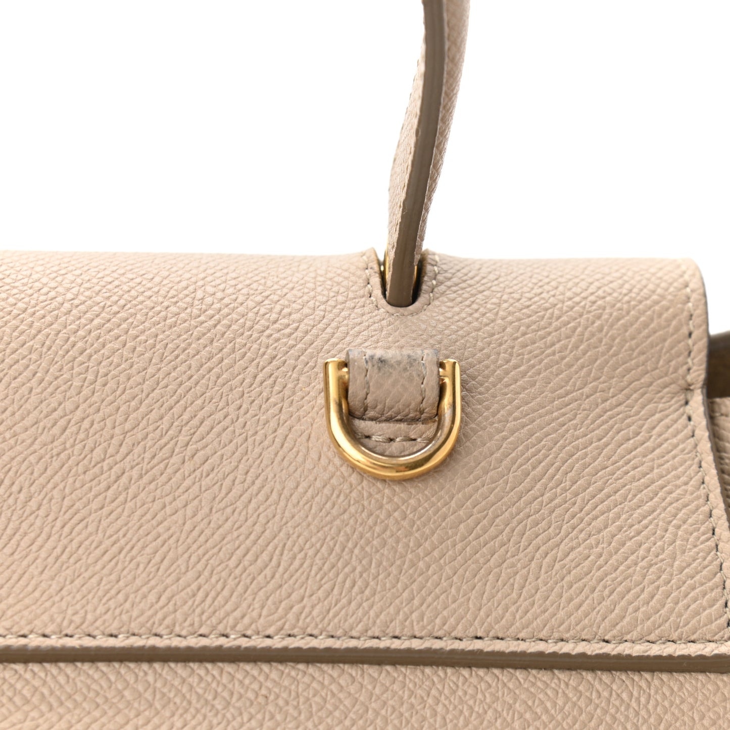 Grained Calfskin Mini Belt Bag Light Taupe