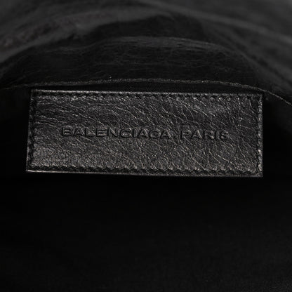 Balenciaga Agneau Giant 21 Silver Hardware Envelope Clutch Black 6 of 10