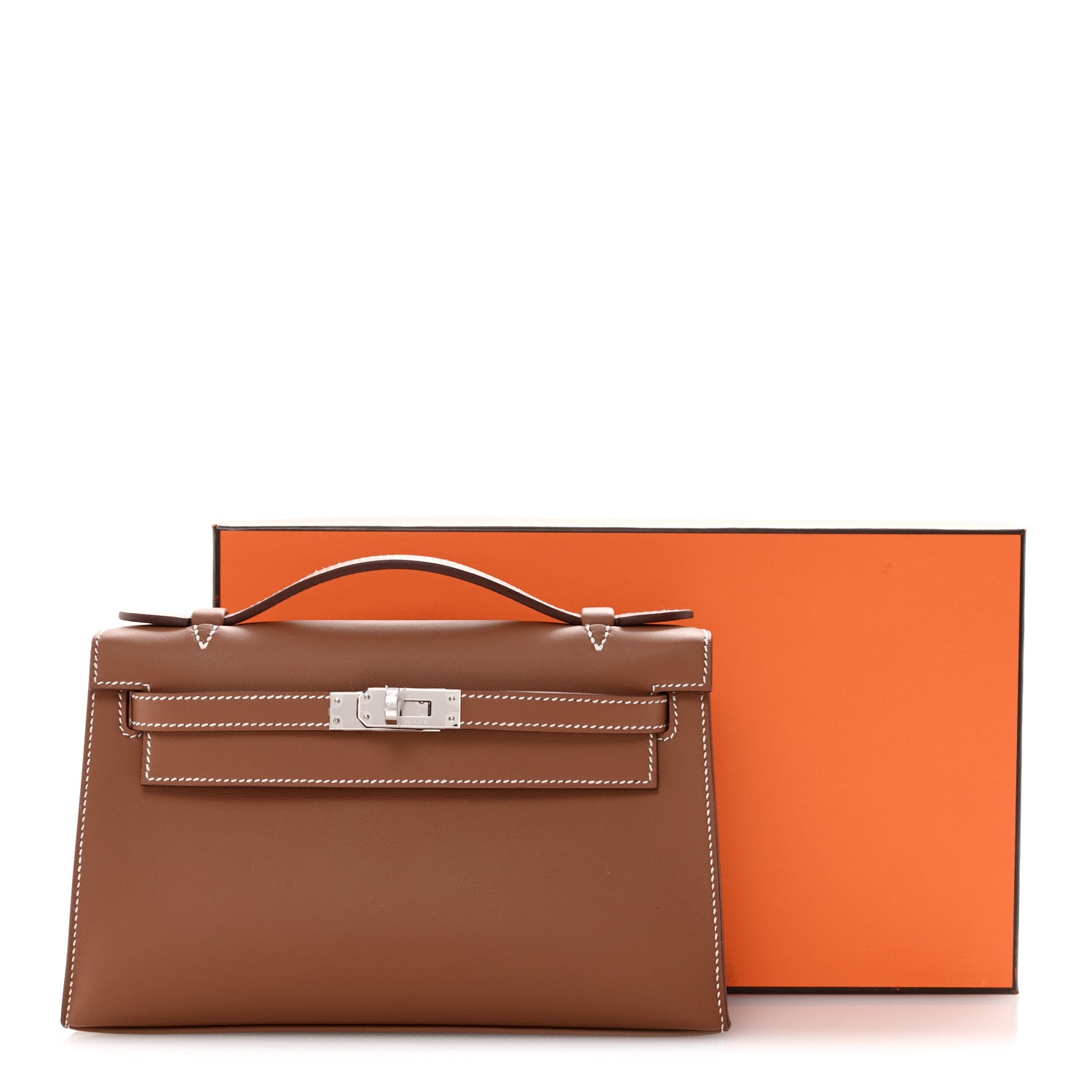 Hermes Swift Kelly Pochette Clutch Gold 11 of 11