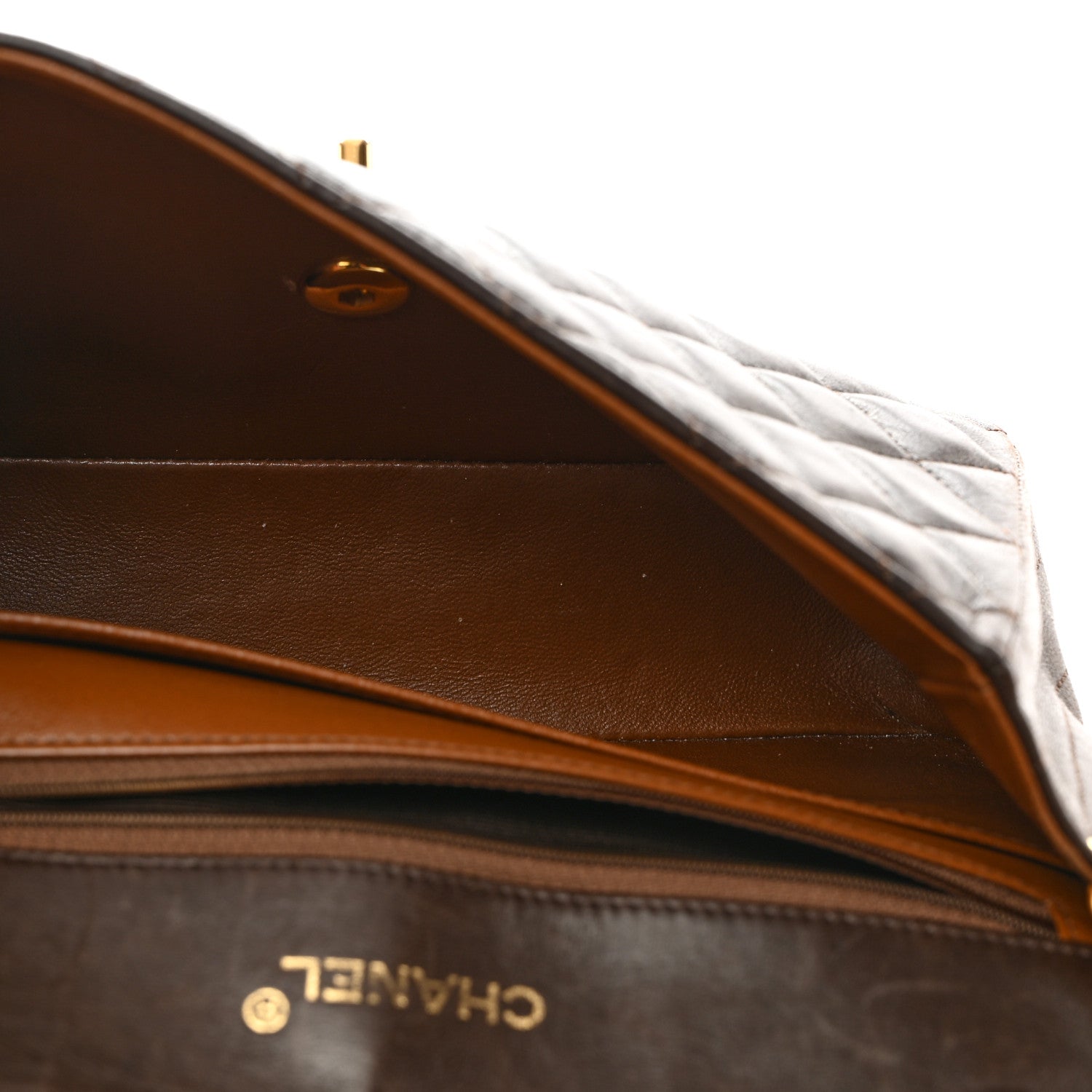 Chanel Lambskin Quilted Round Flap Brown 6 of 10