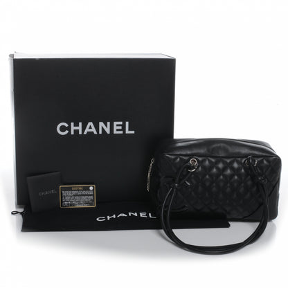 Chanel Calfskin Quilted Large Cambon Bowler Black 5 of 8