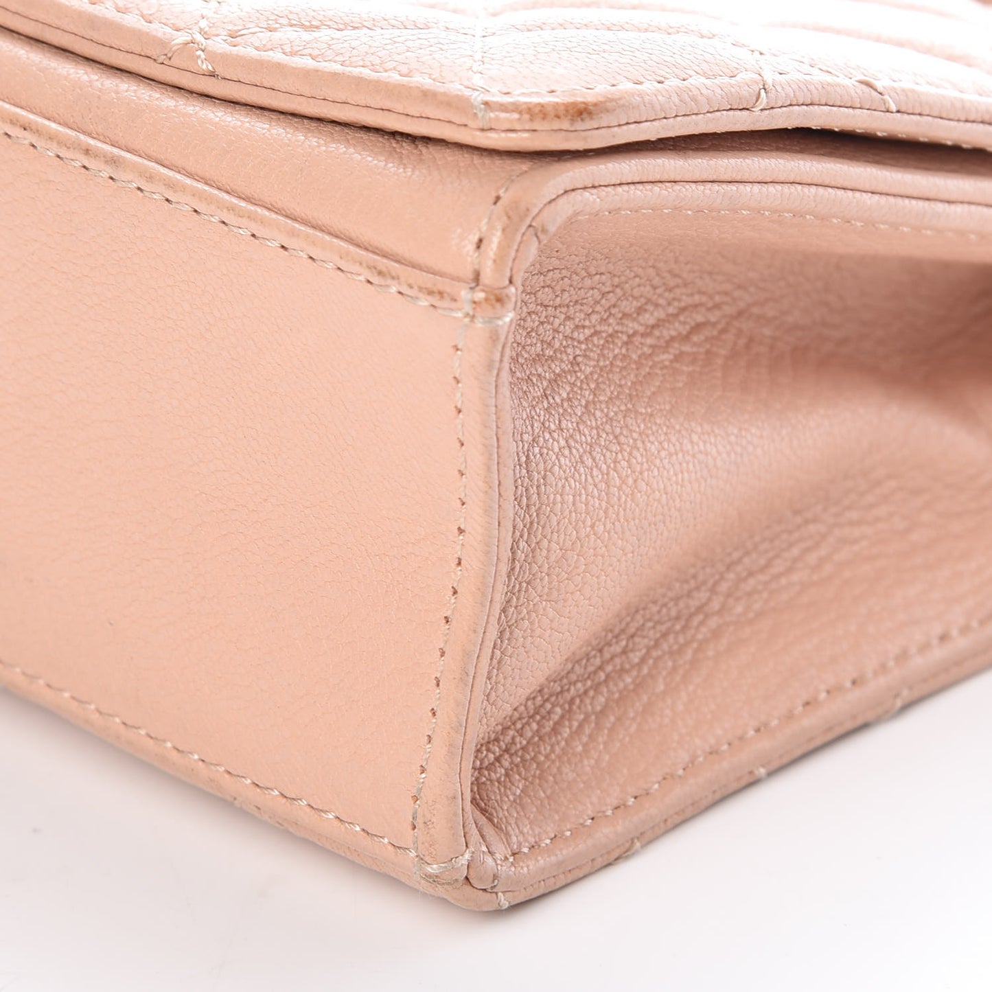 Goatskin Quilted Small Rita Top Handle Flap Pink