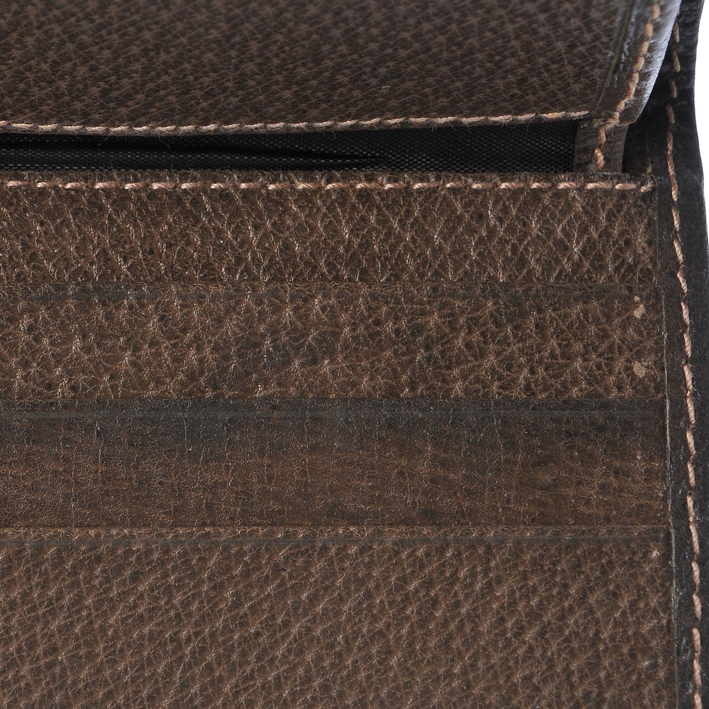 Calfskin Web Wallet Brown