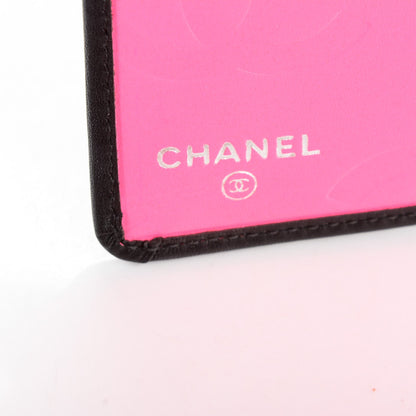 Chanel Calfskin Quilted Cambon Yen Wallet Black White 6 of 8