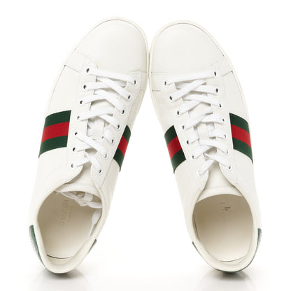Gucci Calfskin Crocodile Web Womens Ace Sneakers 39 White Green 2 of 11