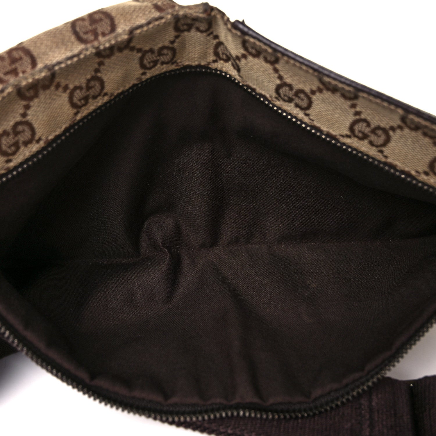 Gucci GG Monogram Web Double Pocket Belt Bag Ebony 4 of 10