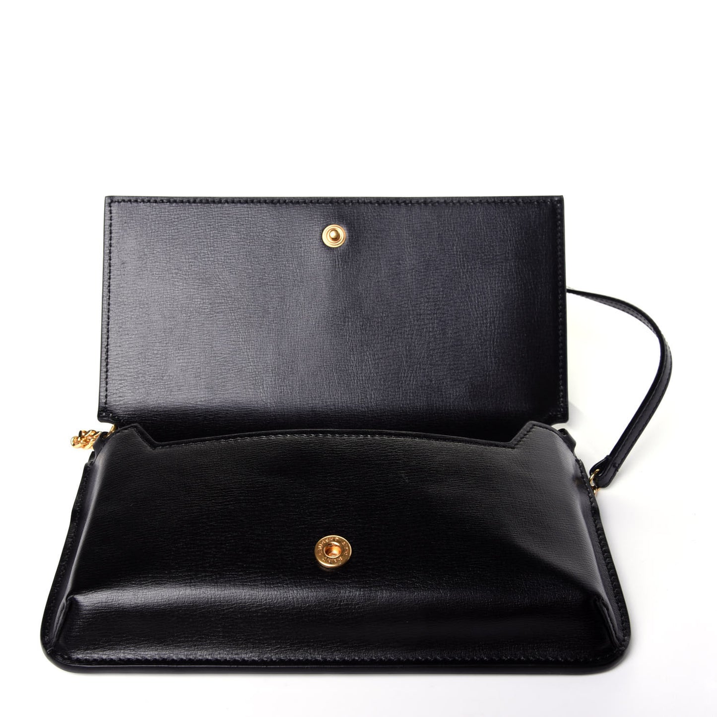 Smooth Calfskin Monogram Phone Holder Crossbody Black