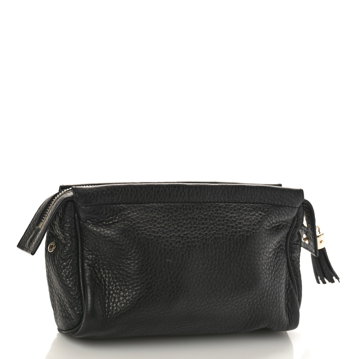 Pebbled Calfskin Soho Cosmetic Case Black