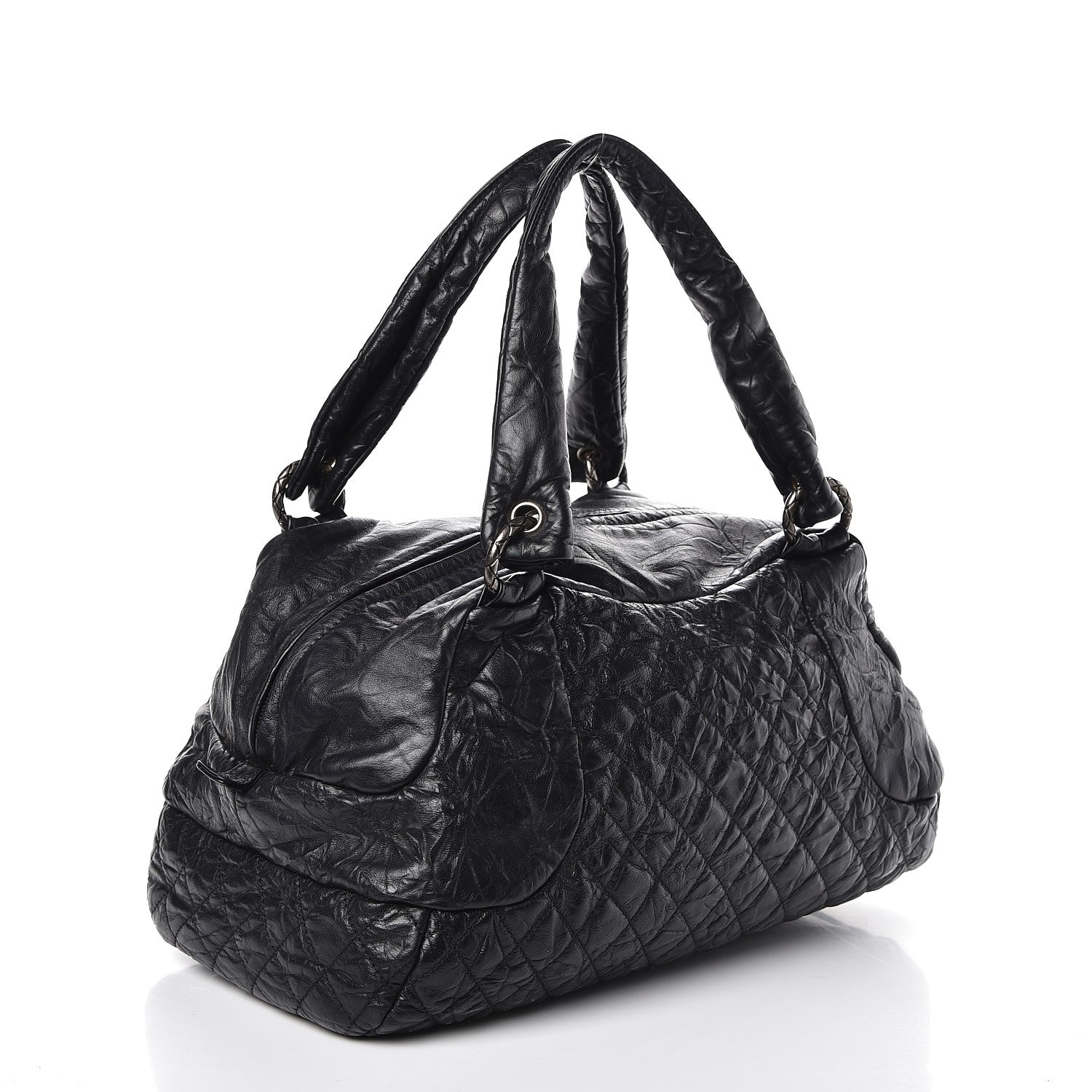 Chanel Aged Calfskin Coco Rider Bowling Bag Black 3 of 7