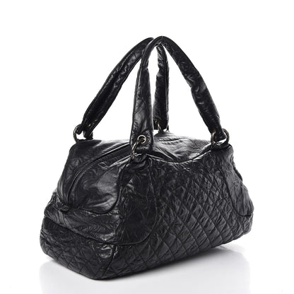 Chanel Aged Calfskin Coco Rider Bowling Bag Black 3 of 7