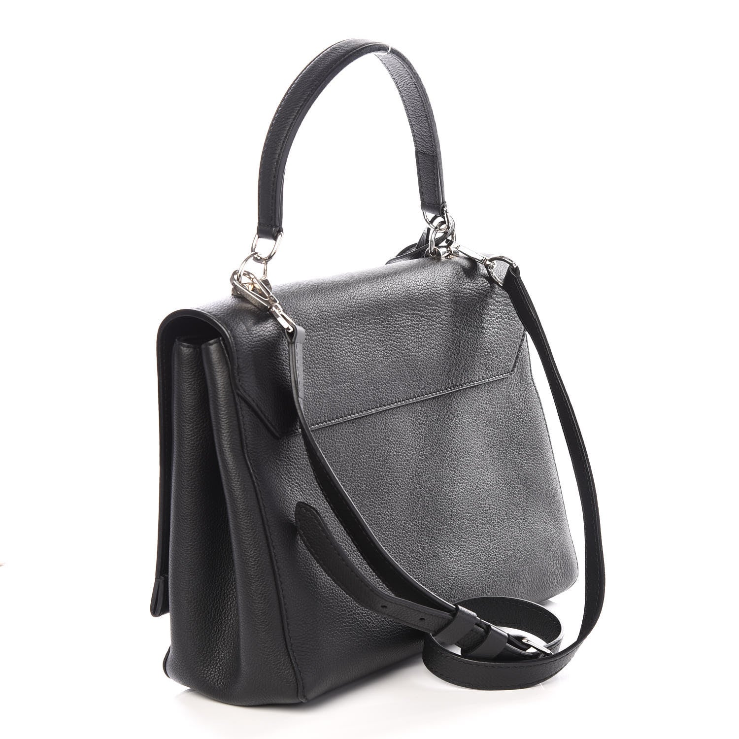Louis Vuitton Soft Calfskin Lockme II Top Handle Black 2 of 8