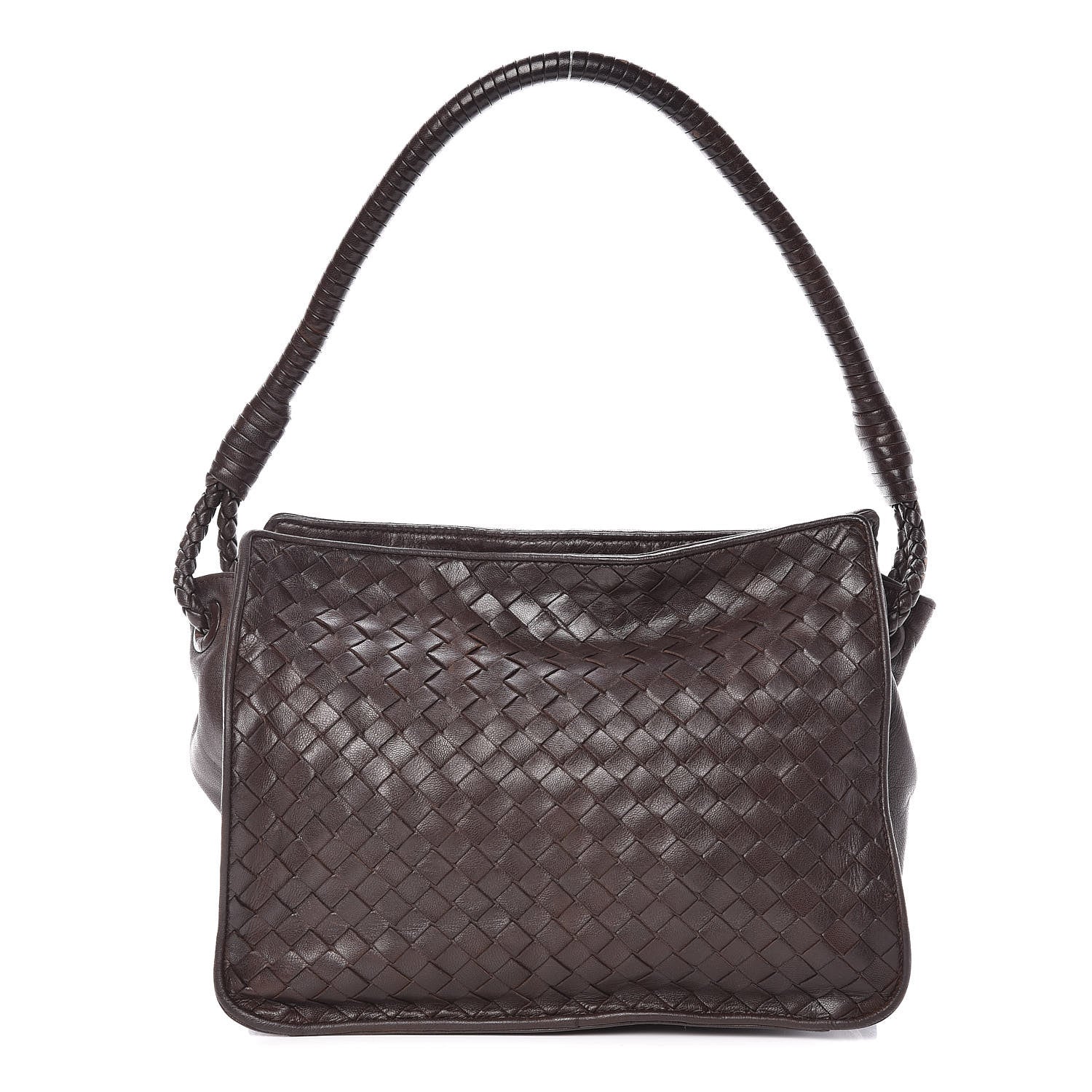 Bottega Veneta Nappa Intrecciato Shoulder Bag Ebano 1 of 9