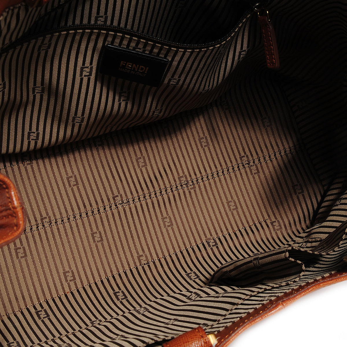 Fendi Vitello Elite Chameleon Shopper Tote Miele 8 of 11