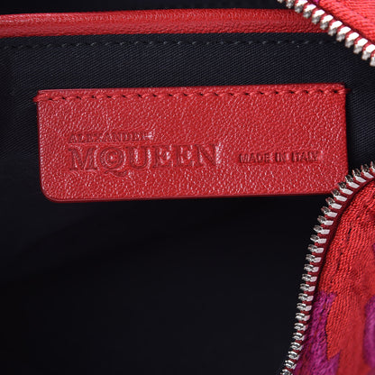 Alexander McQueen Silk Brocade De Manta Clutch Fuchsia Red 6 of 7