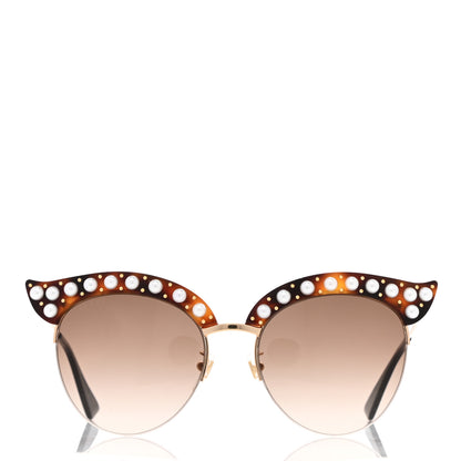 Gucci Pearl Cat Eye Sunglasses GG0212S Tortoise 2 of 8