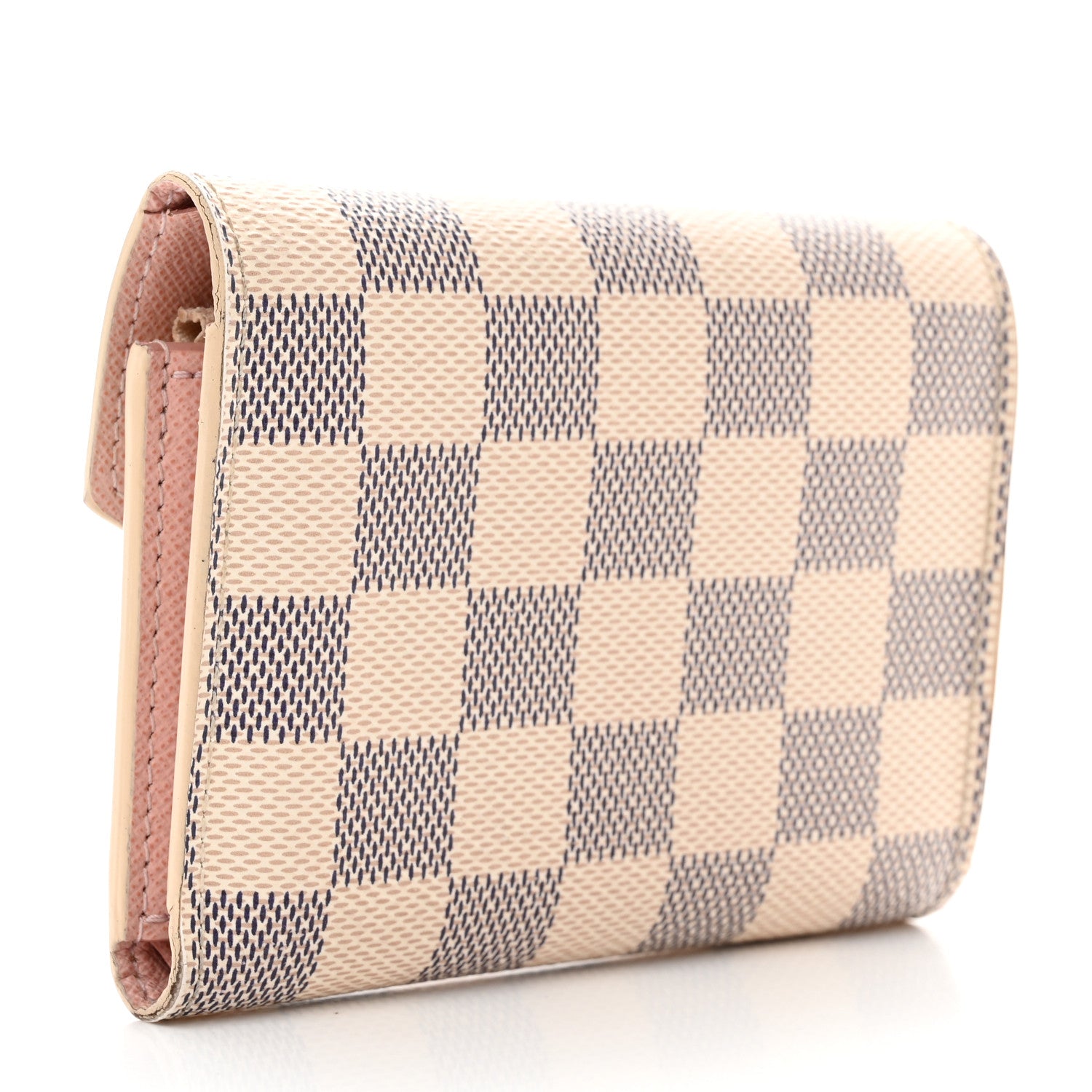 Louis Vuitton Damier Azur Victorine Wallet Rose Ballerine 3 of 9