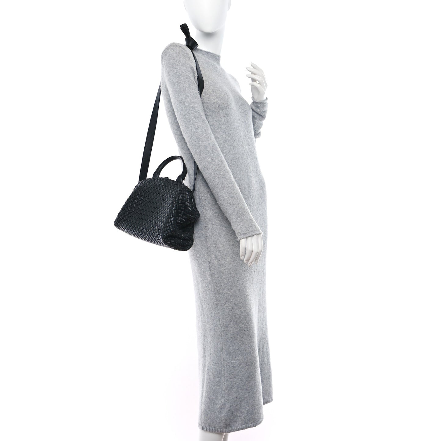 Nappa Intrecciato Small Padded The Handle Black