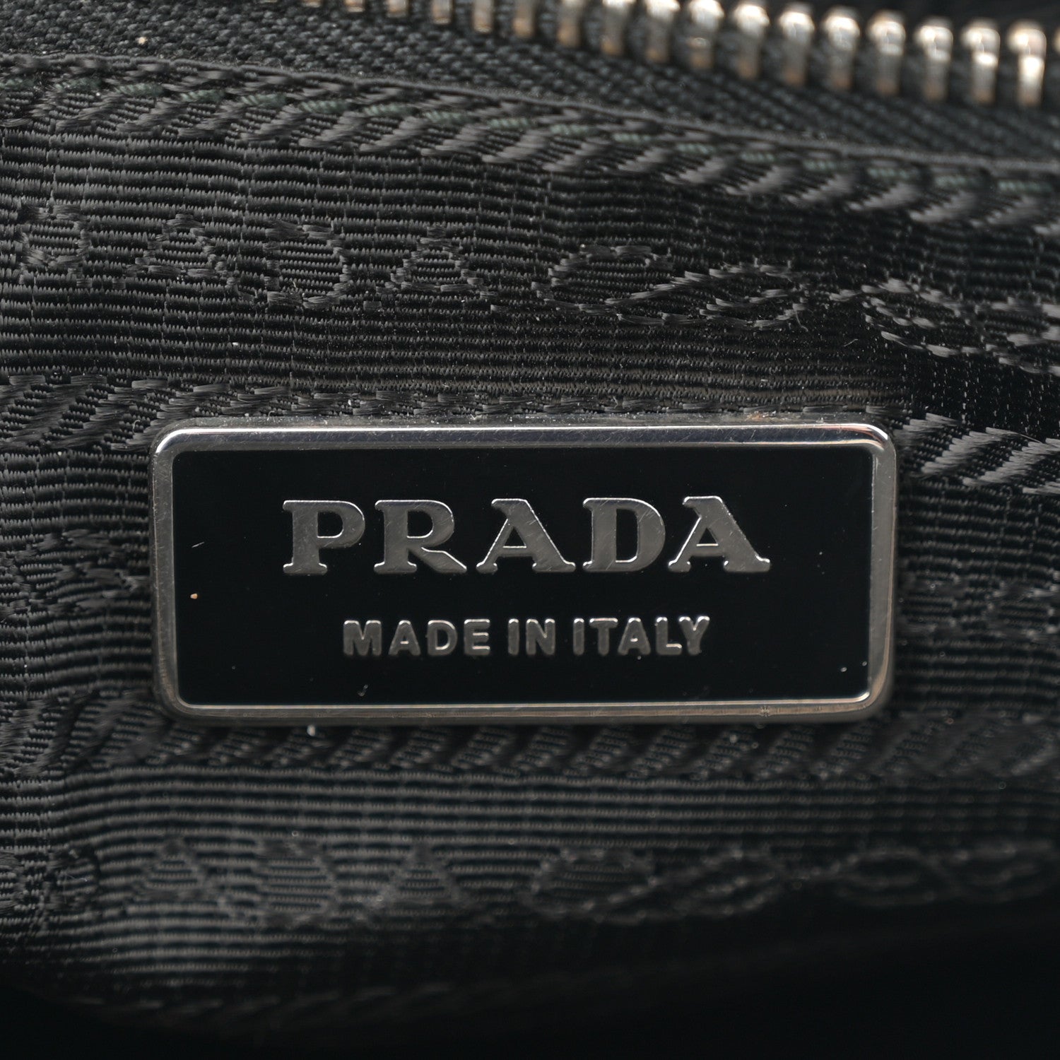 Prada Tessuto Nylon Saffiano Skull Flat Messenger Bag Black 6 of 11