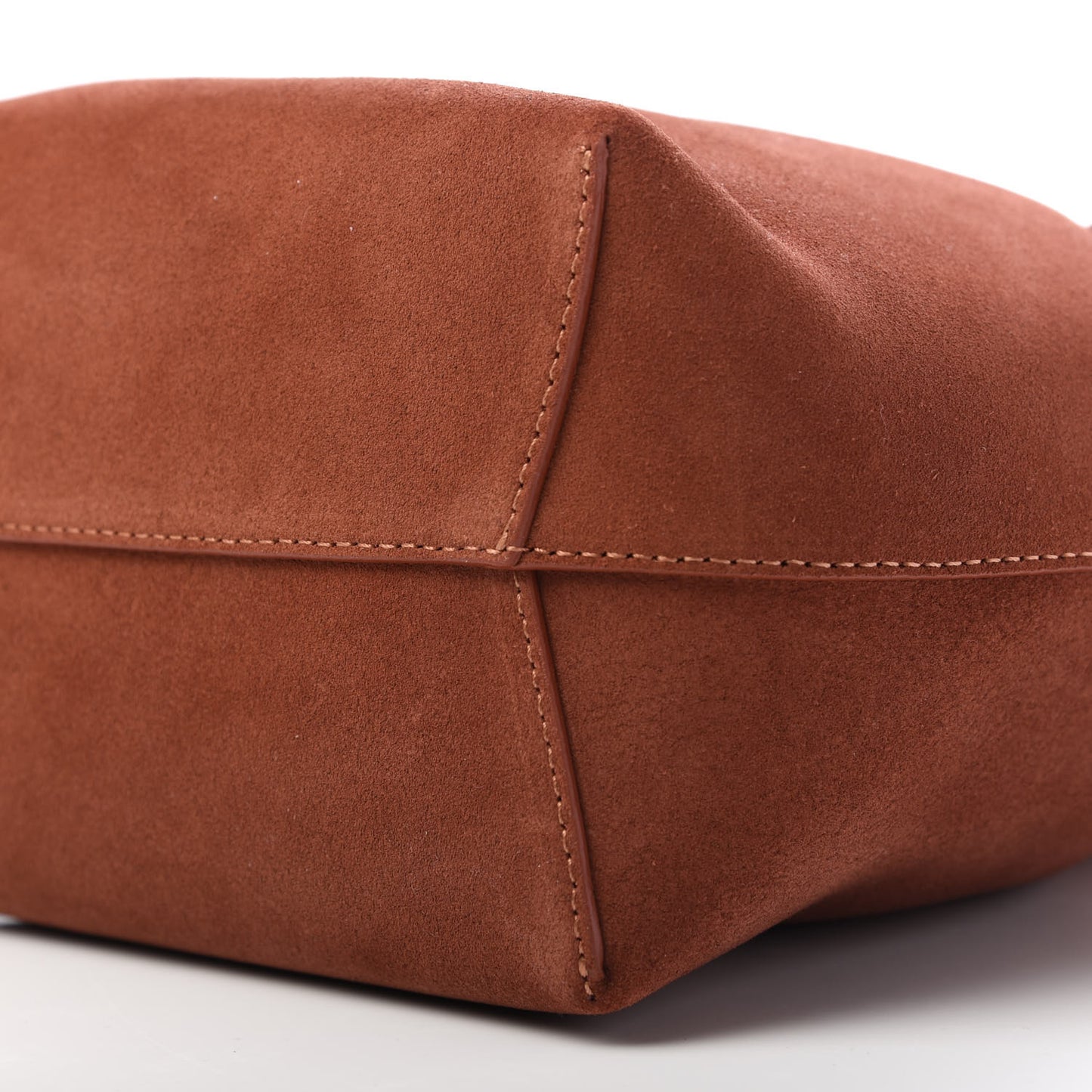 Suede Mini Bucket Bag Brick