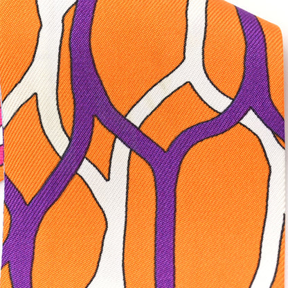 Hermes Silk Ballet Aquatique Twilly Rouge Orange Ciel 4 of 4