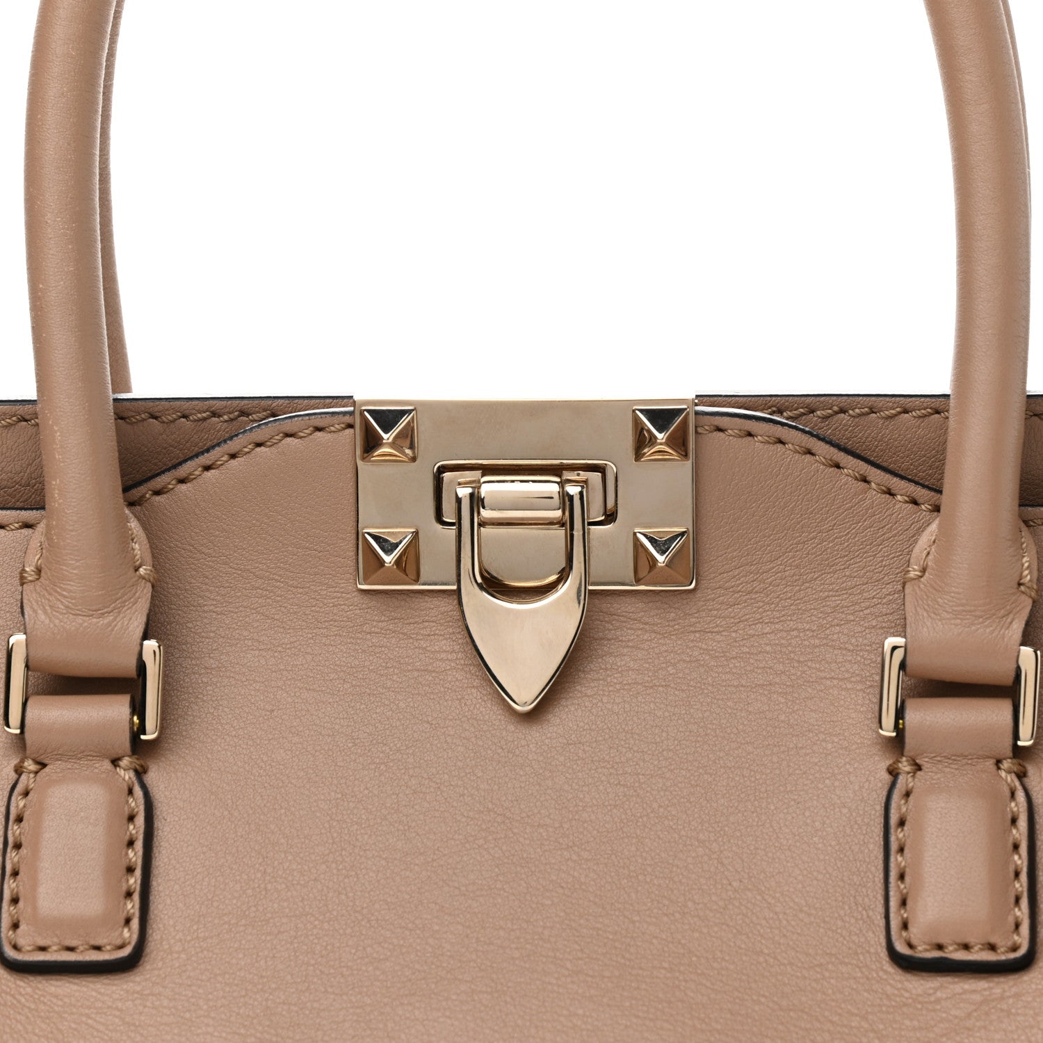 Valentino Garavani Vitello Small Rockstud Double Handle Tote Alpaca 7 of 12