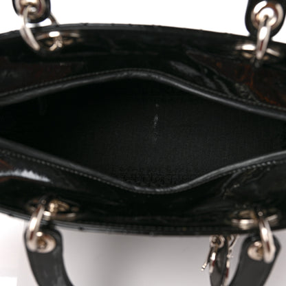 Christian Dior Patent Cannage Large Lady Dior Black 5 of 9