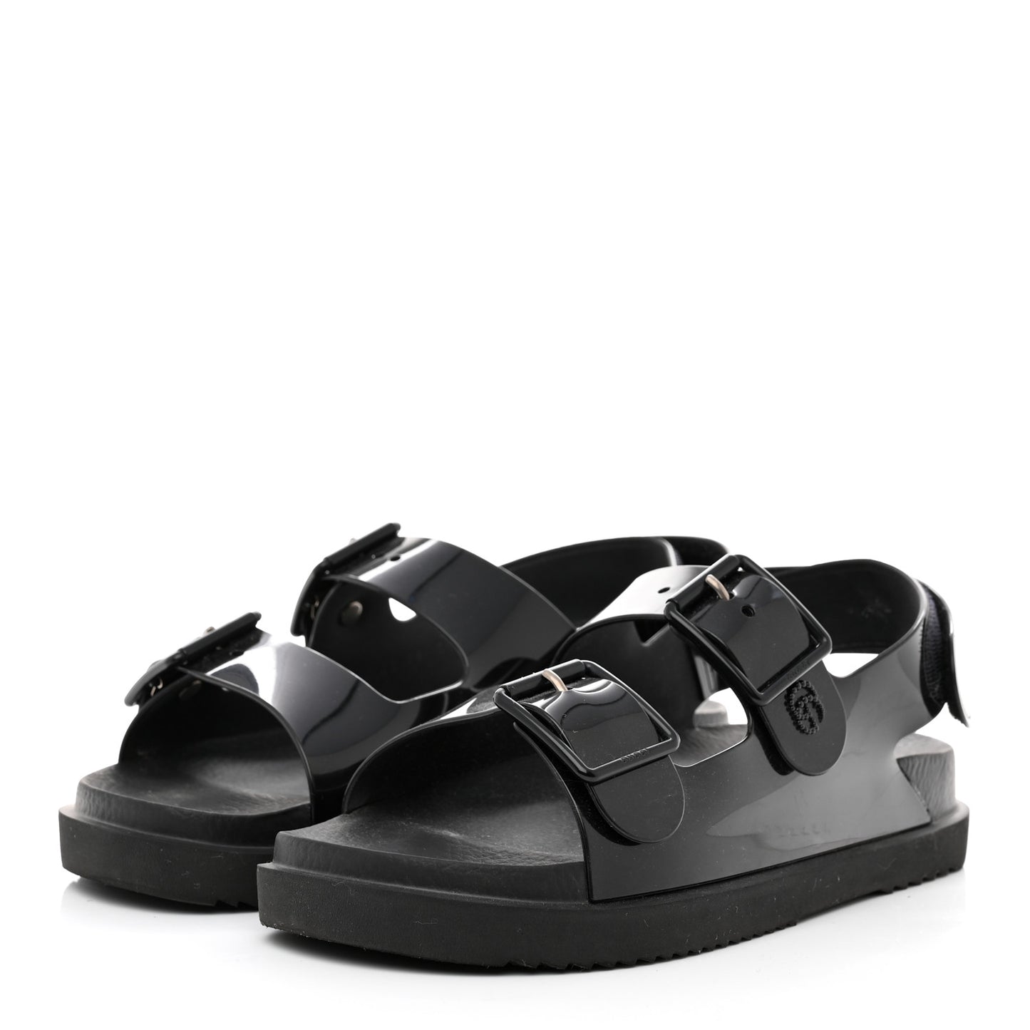 Rubber Mini Double G Womens Isla Dad Sandals 38 Black