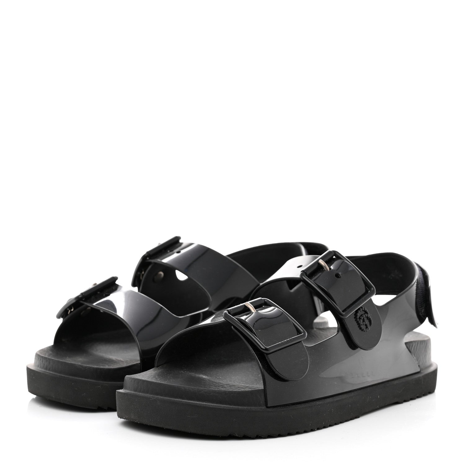 Gucci Rubber Mini Double G Womens Isla Dad Sandals 38 Black 3 of 8