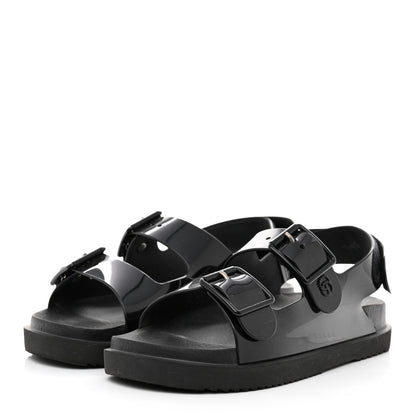 Gucci Rubber Mini Double G Womens Isla Dad Sandals 38 Black 3 of 8