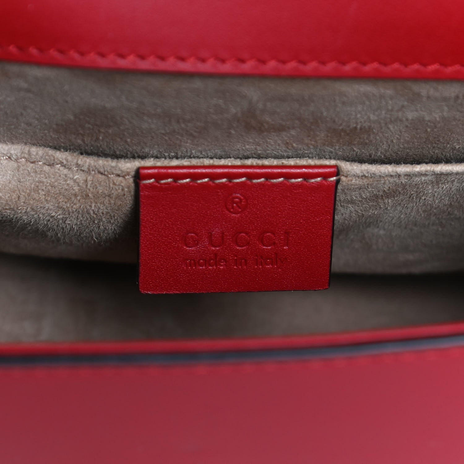 Gucci Calfskin Mini Sylvie Top Handle Bag Hibiscus Red 5 of 10