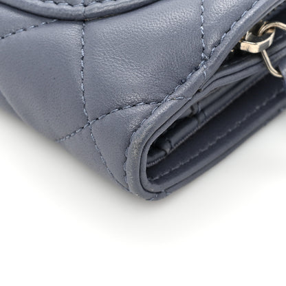 Chanel Lambskin Quilted Zipped Pocket Wallet Lavander 16 of 17